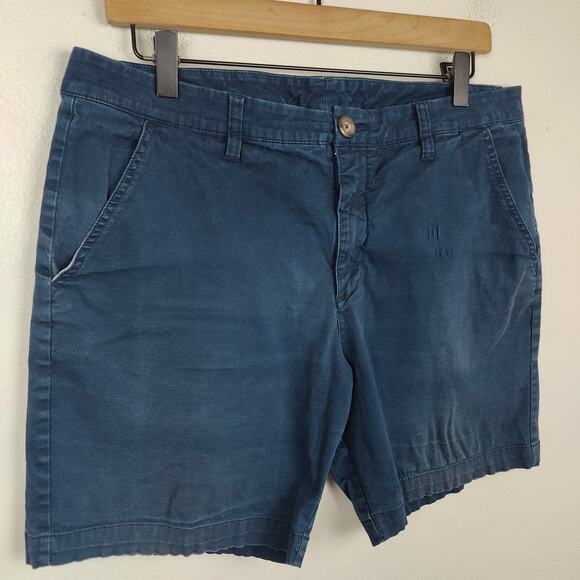 Chubbies Chino Shorts Mens 35 Navy Blue Cotton 7" Inseam Surf Preppy - Picture 2 of 10